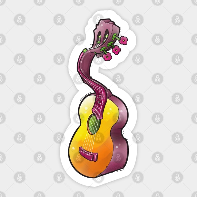 dancing acoustic guitar Sticker by weilertsen